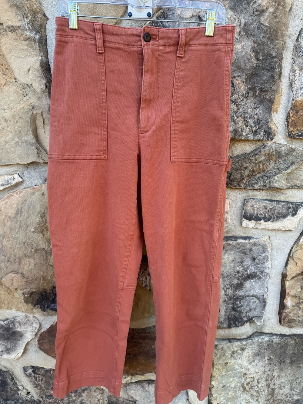 GAP Cropped Utility Pants in Rust Terracotta 10 26” inseam Cotton